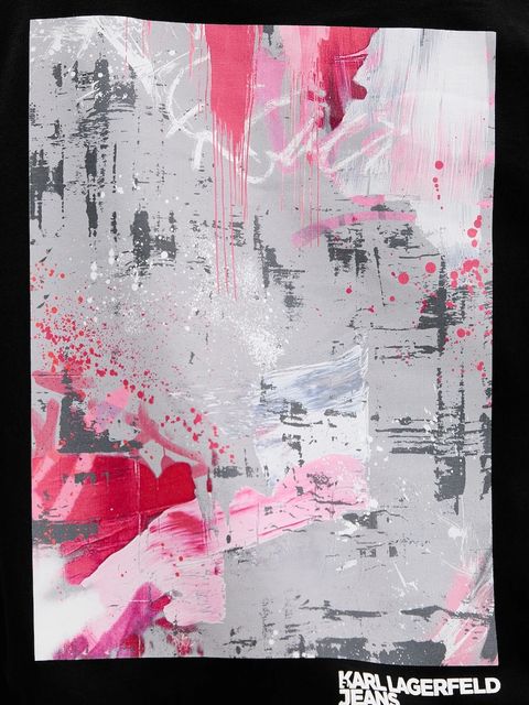 Karl Lagerfeld Jeans t-shirt bawełniany damski kolor czarny B1W17058