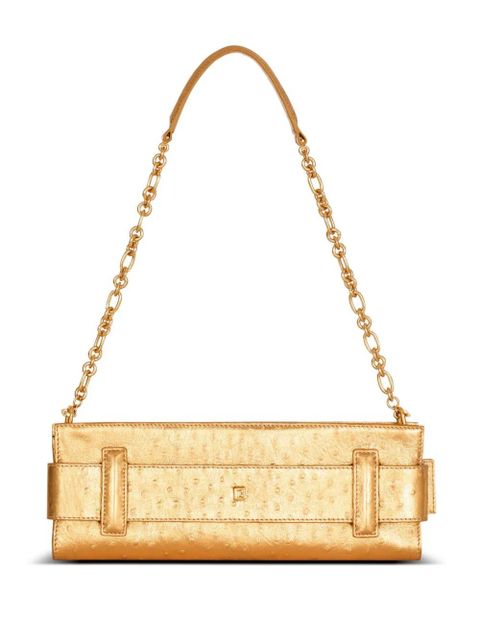 Balmain Anthem belt-detail clutch bag - Gold