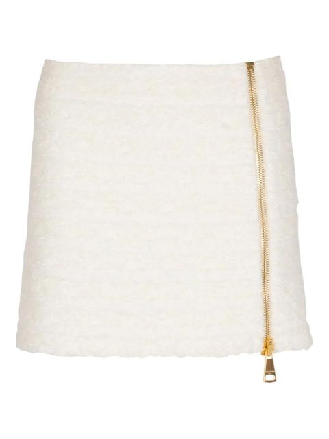 Balmain zipped tweed mini skirt - White - zdjęcie produktu nr 1