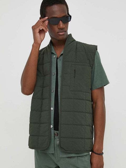 Rains bezrękawnik 19410 Vests kolor zielony przejściowy