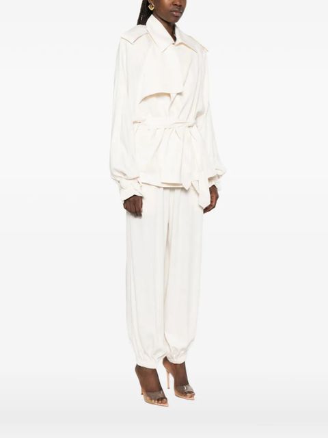 The Frankie Shop Elva belted trench coat - Neutrals