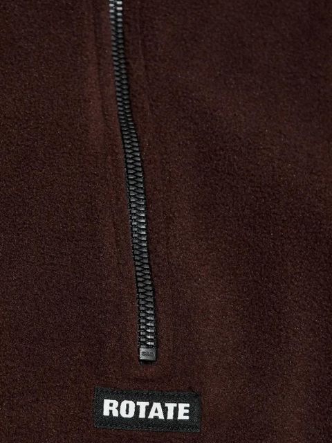 ROTATE BIRGER CHRISTENSEN half-zip fleece jacket - Brown