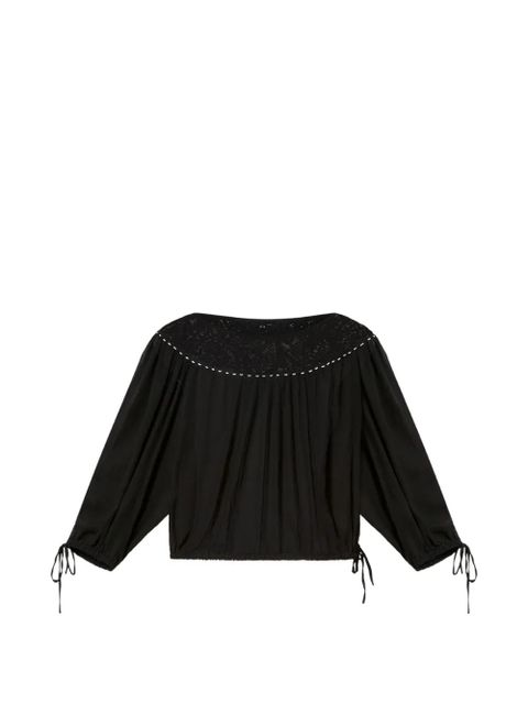 ISABEL MARANT Nelida lace beaded blouse - Black - zdjęcie produktu nr 1