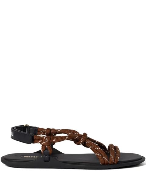 Miu Miu Rivière knotted sandals - Brown - zdjęcie produktu nr 1