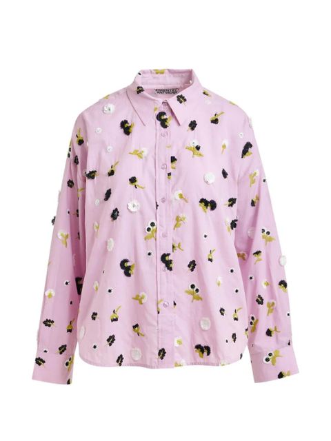 Essentiel Antwerp flower-embroidered button-up shirt - Pink - zdjęcie produktu nr 1
