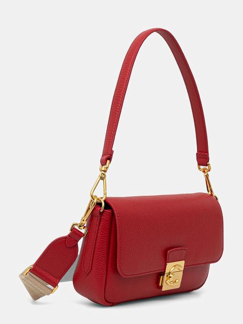 Coccinelle torebka skórzana C-ME LOCK kolor czerwony E1 U4K 12 02 01 - zdjęcie produktu nr 2