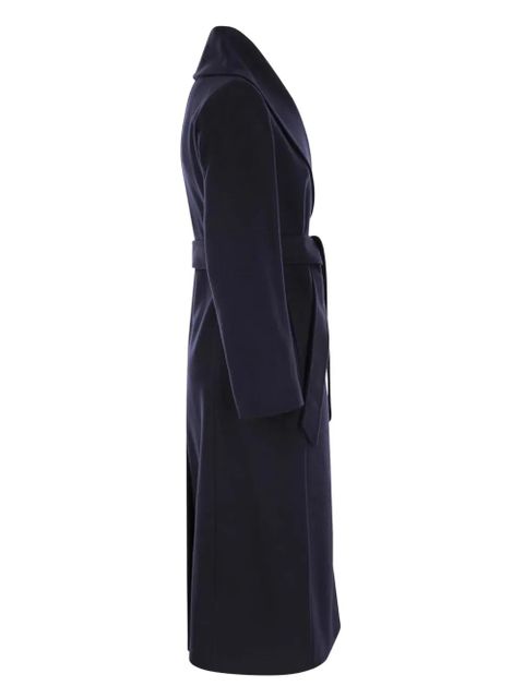 Max Mara belted wrap coat - Blue