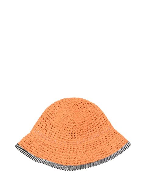 Missoni crochet-knit striped-trim bucket hat - Orange - zdjęcie produktu nr 2