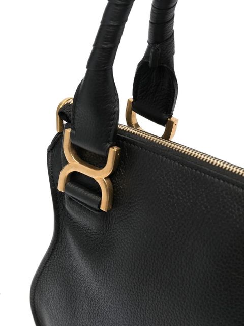 Chloé Marcie leather tote bag - Black - zdjęcie produktu nr 2