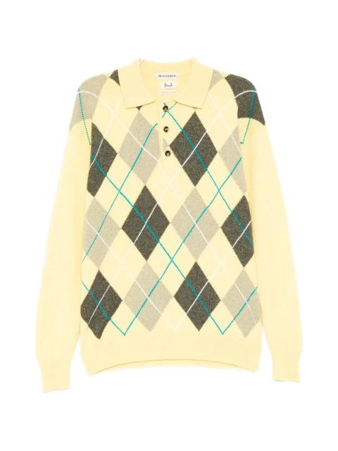 JW Anderson argyle button knitwear - Yellow - zdjęcie produktu nr 1