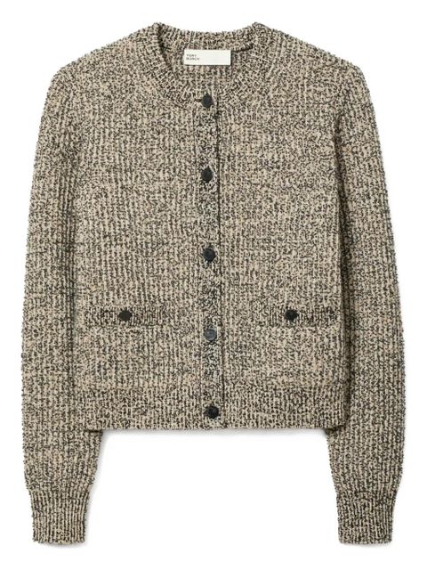 Tory Burch tweed pocket cardigan - Neutrals - zdjęcie produktu nr 1
