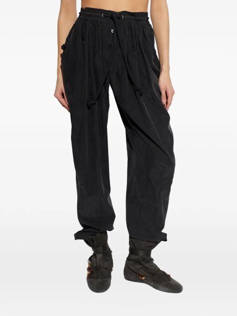 ISABEL MARANT drawstring pleated trousers - Black