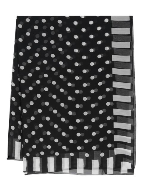 Dolce & Gabbana polka-dot silk scarf - Black - zdjęcie produktu nr 1