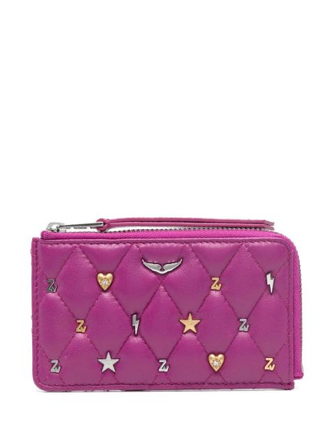 Zadig&Voltaire ZV Card lucky-charms leather cardholder - Purple - zdjęcie produktu nr 1