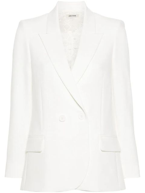 Zadig&Voltaire Visit crystal-embellished blazer - White - zdjęcie produktu nr 1