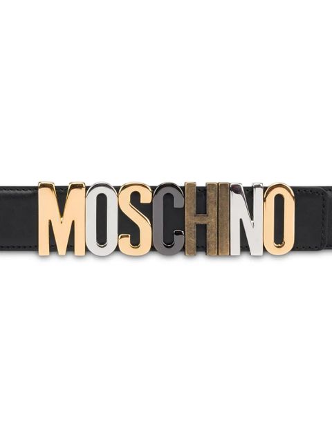 Moschino logo-lettering belt - Black - zdjęcie produktu nr 2