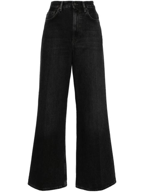 Acne Studios 2022F high-rise wide-leg jeans - Black - zdjęcie produktu nr 1