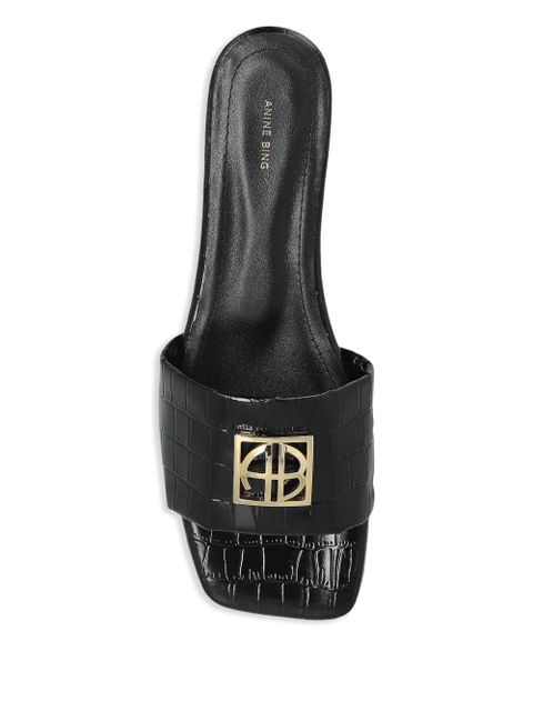 ANINE BING appliqué sandals - Black