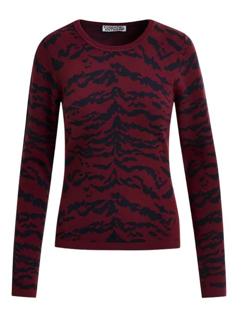 Essentiel Antwerp tiger-print top - Red - zdjęcie produktu nr 1