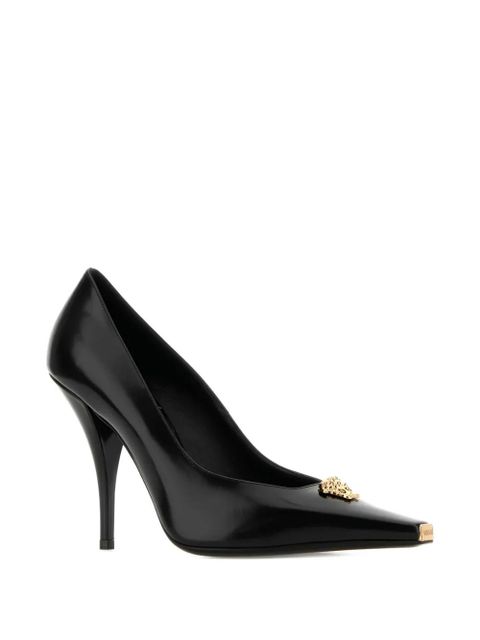 Versace 110mm La Medusa leather heeled pumps - Black - zdjęcie produktu nr 2