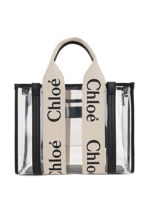 Chloé small Woody tote bag - White - zdjęcie produktu nr 1