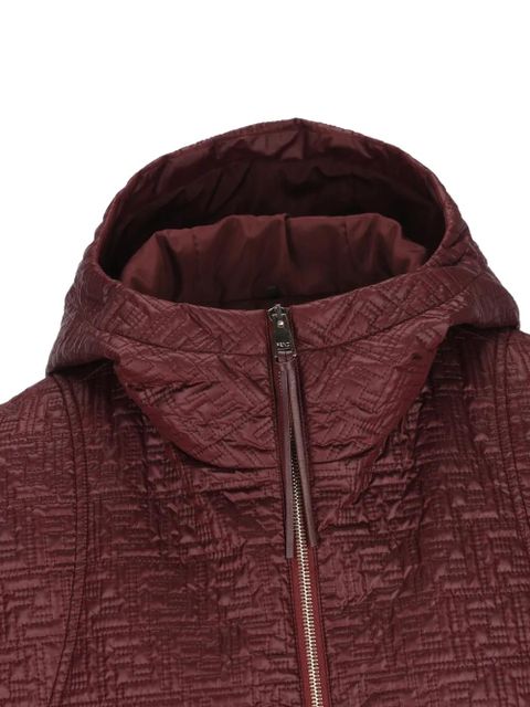 FENDI zip-fastening hooded quilted gilet - Red - zdjęcie produktu nr 2