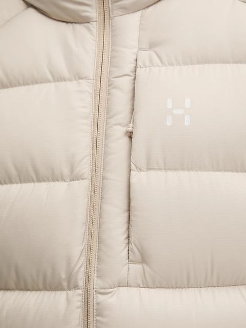 Haglöfs kurtka puchowa Rosson Down damska kolor beżowy zimowa 607468