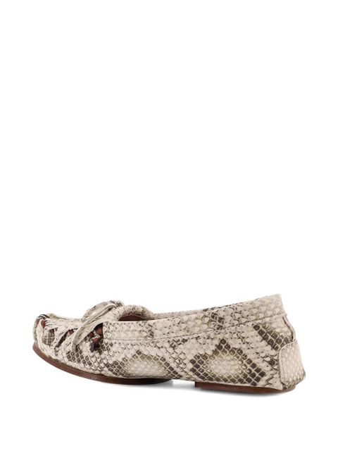 Paris Texas embossed-leather loafers - Neutrals - zdjęcie produktu nr 2