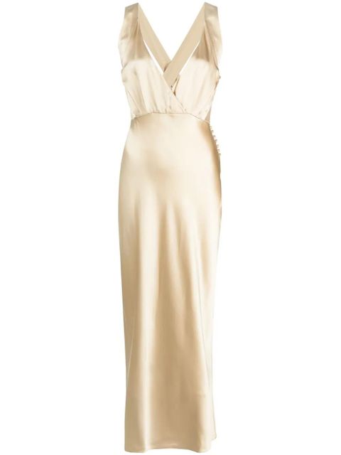 KHAITE The Milo silk dress - Neutrals - zdjęcie produktu nr 1