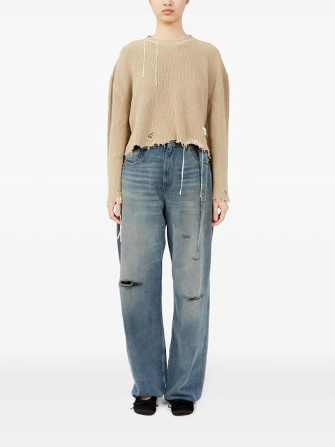 MM6 Maison Margiela crew-neck cotton jumper - Neutrals - zdjęcie produktu nr 2