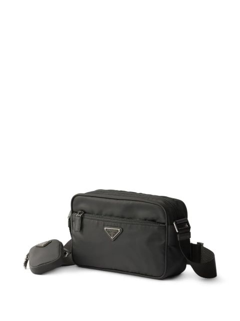 Prada zip pouch woven strap shoulder bag - Grey