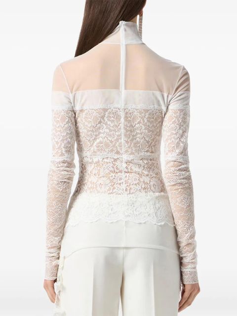 Blumarine scalloped-lace blouse - White