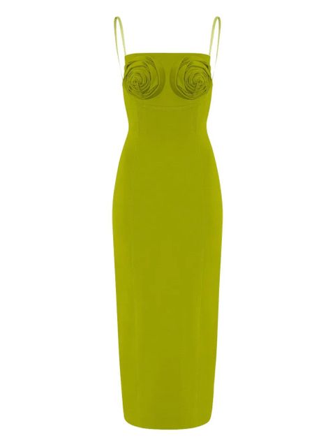 Jean Paul Gaultier rose-embellished midi dress - Green - zdjęcie produktu nr 1