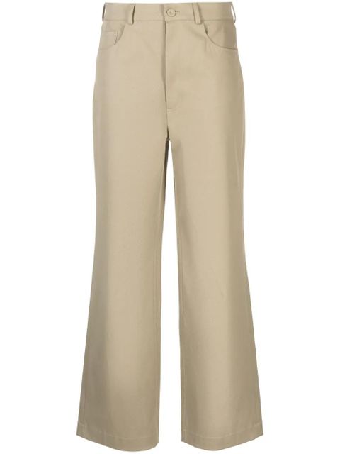 Nanushka Josine twill cotton trousers - Neutrals - zdjęcie produktu nr 1