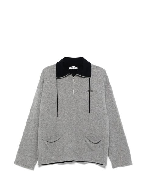 Miu Miu half-zip sweater - Grey - zdjęcie produktu nr 1