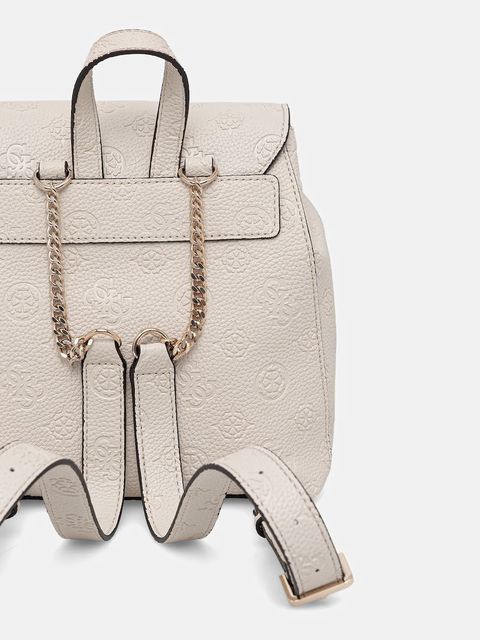 Guess plecak CRESIDIA damski kolor beżowy mały z aplikacją HWPD98 88310