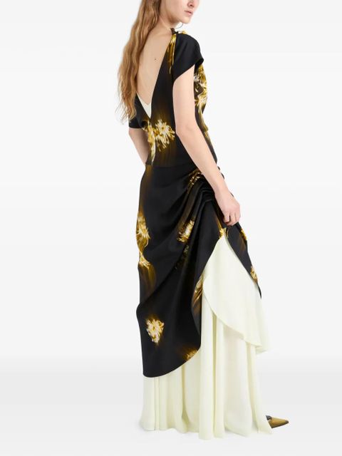 Proenza Schouler Antonella printed maxi dress - Black