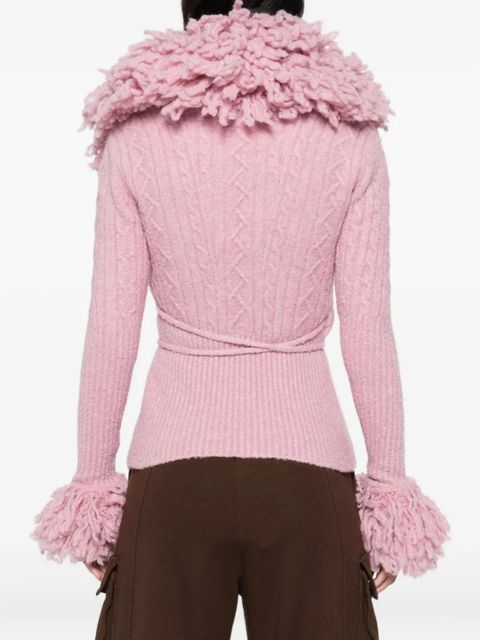 The Attico cable-knit cardigan - Pink
