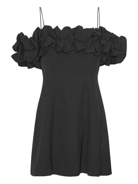 ROTATE BIRGER CHRISTENSEN off-shoulder ruffled mini dress - Black - zdjęcie produktu nr 1