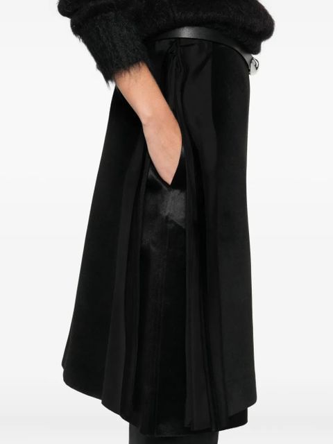Jil Sander layered straight skirt - Black