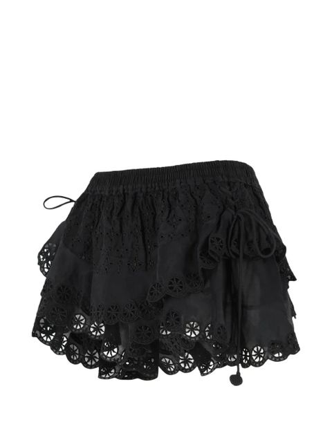 ISABEL MARANT Neis embroidered shorts - Black
