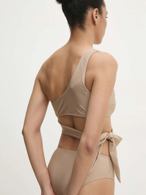 Answear.LAB biustonosz kąpielowy kolor złoty lekko usztywniona miseczka