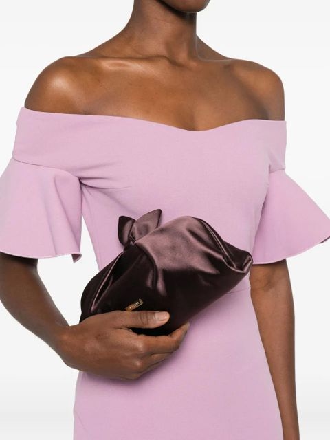 Aquazzura bow chain clutch bag - Brown - zdjęcie produktu nr 2