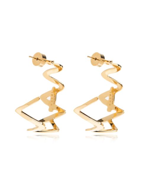 Marni logo hoop earring - Gold - zdjęcie produktu nr 2