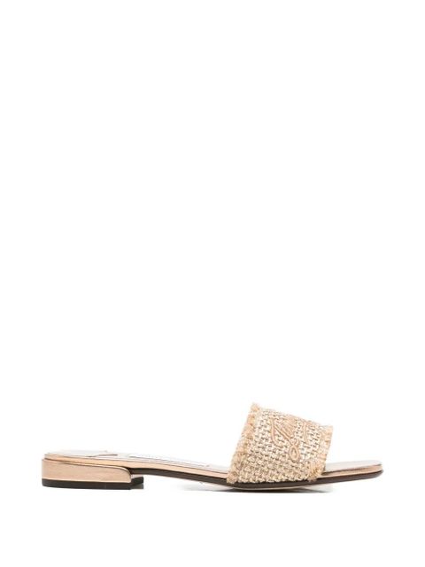 Jimmy Choo Joa frayed sandals - Gold - zdjęcie produktu nr 1