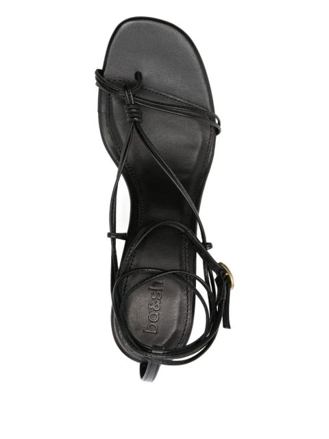 Ba&Sh 90mm Conny wedge sandals - Black