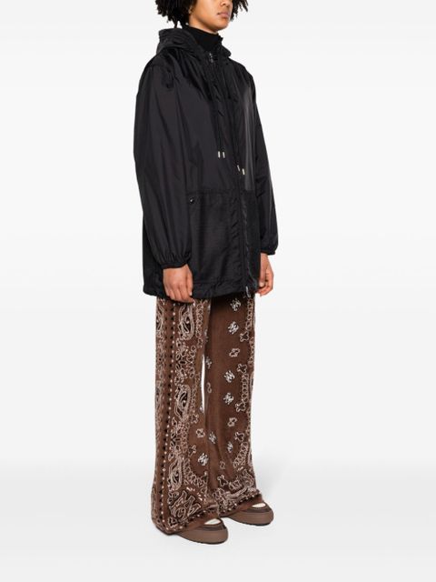 Moncler mesh-panels hooded jacket - Black