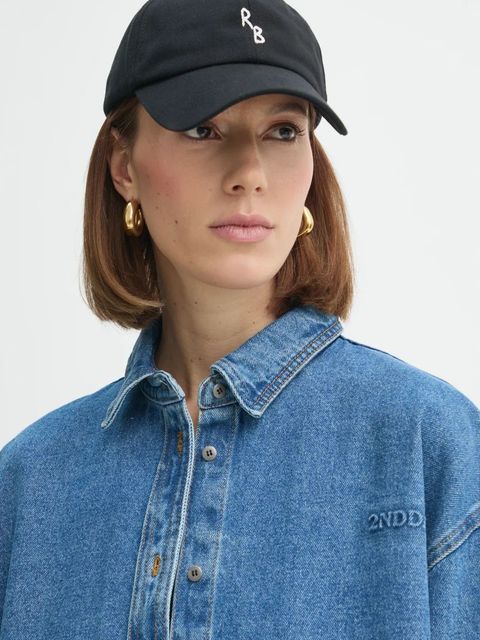 Ruslan Baginskiy czapka z daszkiem bawełniana kolor czarny gładka BSB033/041-C