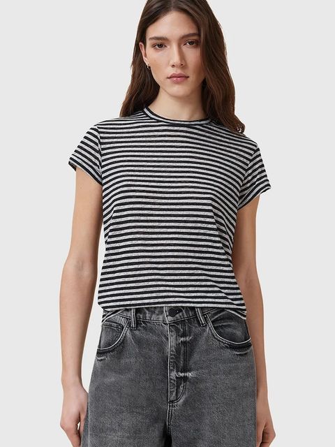 AllSaints t-shirt bawełniany ANNA damskie kolor czarny W007JY - zdjęcie produktu nr 1