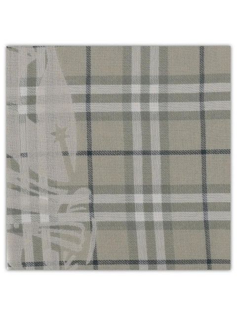 Burberry checked scarf - Neutrals - zdjęcie produktu nr 2